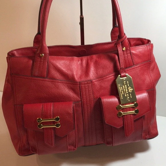 Lauren Ralph Lauren Handbags - RALPH LAUREN STUNNING GENUINE 100% LEATHER BAG WITH GOLD ACCENTS